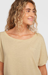 Essentials O'Neill Script Scoop Neck T-Shirt Women - Cocoa Sand