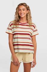 O'Riginals Boxy Stripe T-Shirt Women - Beige Originals tee stripe