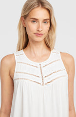 Essentials Tokeena Embroidery Tank Women - Snow White