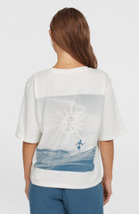 Summer Musthaves Back Print T-Shirt Women - Snow White