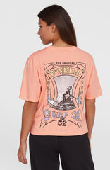 Summer Musthaves Back Print T-Shirt Women - Coral Pop