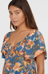 Huges Woven Top Women - Blue Painted Tropics