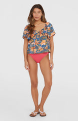 Huges Woven Top Women - Blue Painted Tropics