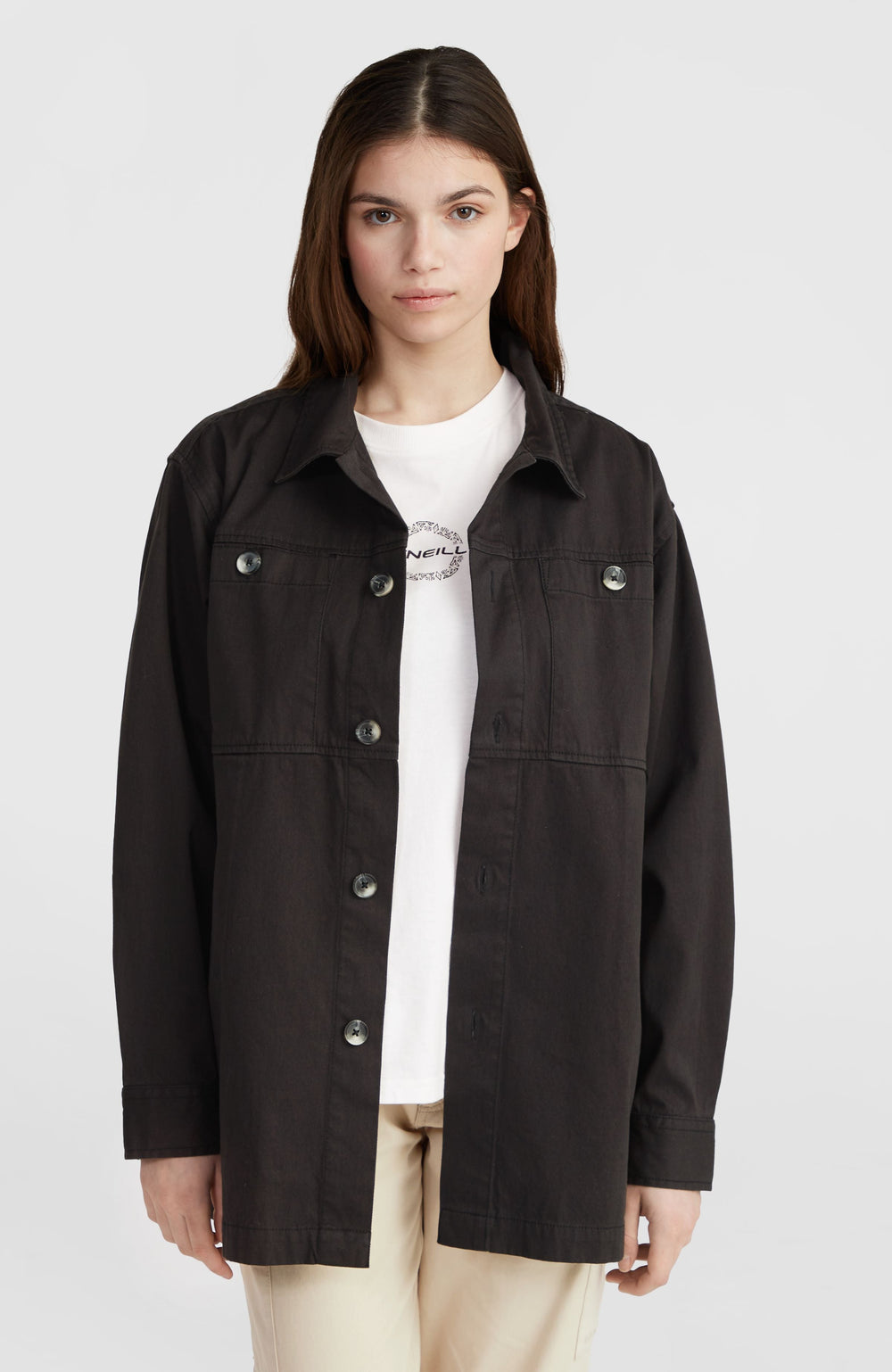 Twill Overshirt Women - Black Out