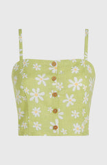 Beach Vintage Cropped Top Women - Green Daisyline