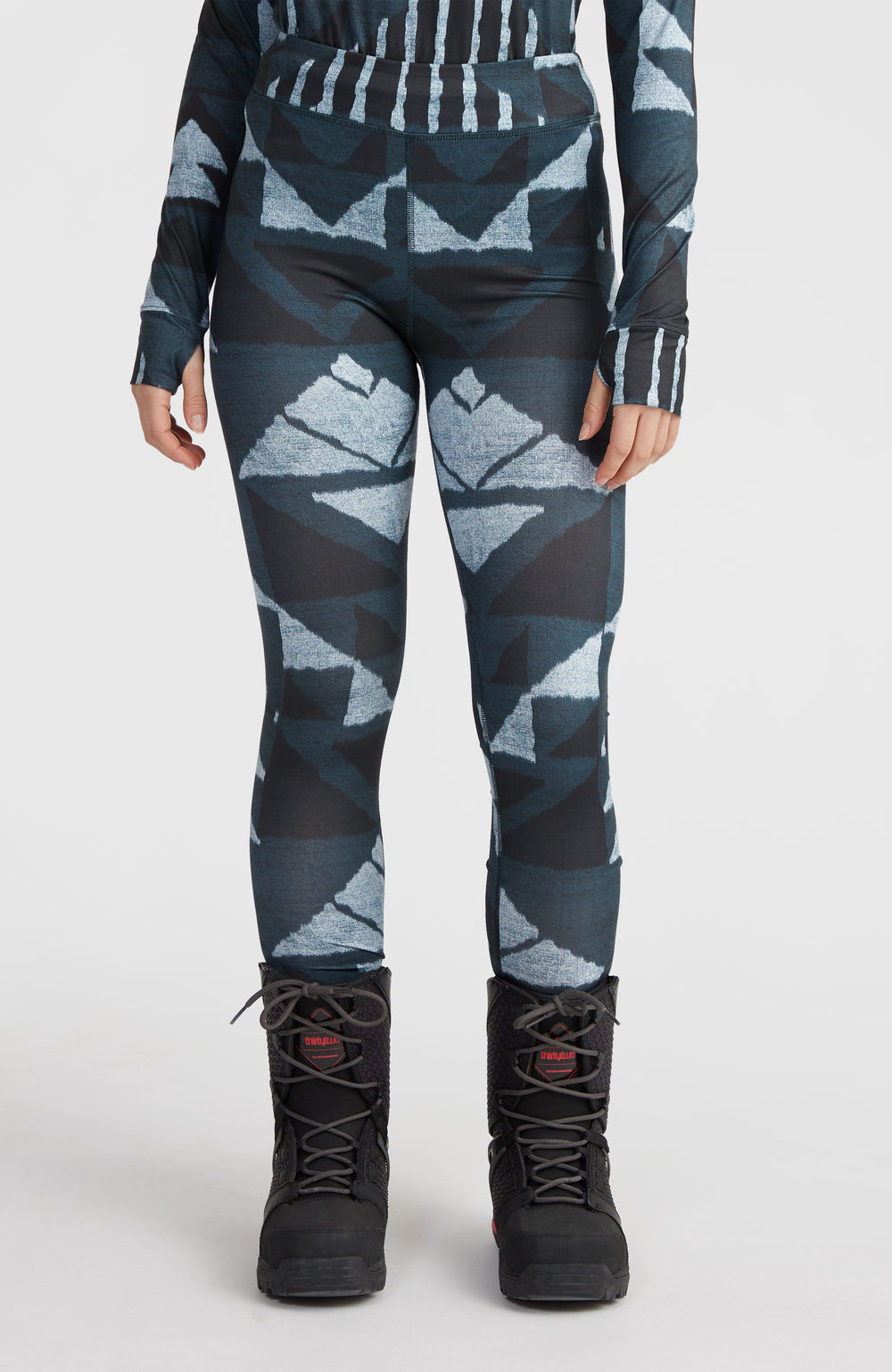 Baselayer Bottoms Women - Blue Triangle Ikat
