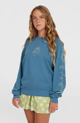 Beach Vintage Crew Sweatshirt Women - Copen Blue