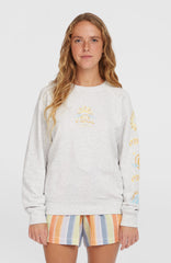 Beach Vintage Crew Sweatshirt Women - White Melange