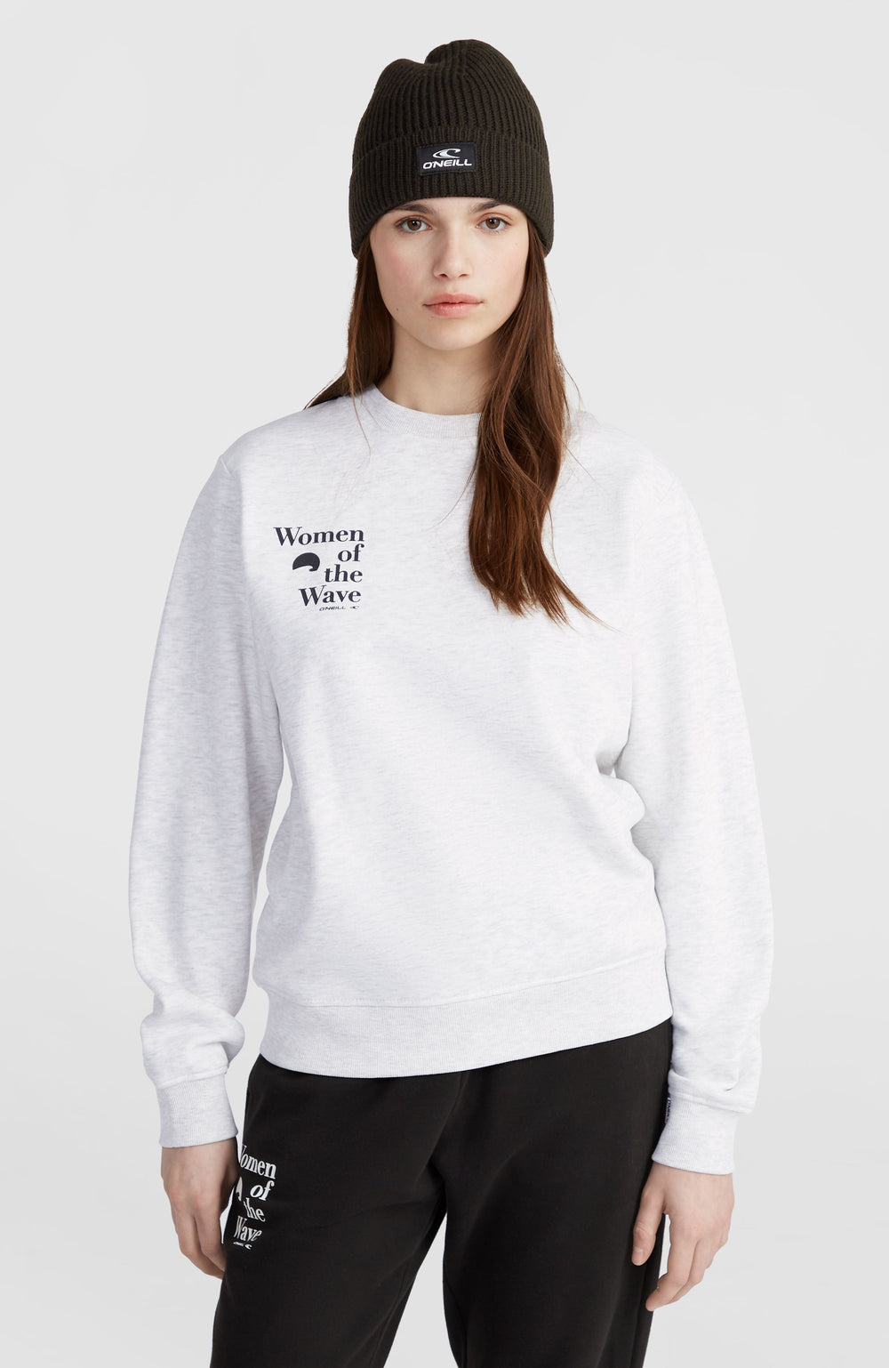 Women of the Wave Crew Sweatshirt Women - White Melange
