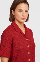 O'Riginals Crochet Shirt Women - Midnight Poppy