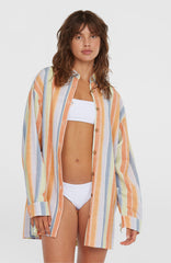 Beach Vintage Long Shirt Women - Vintage Stripe