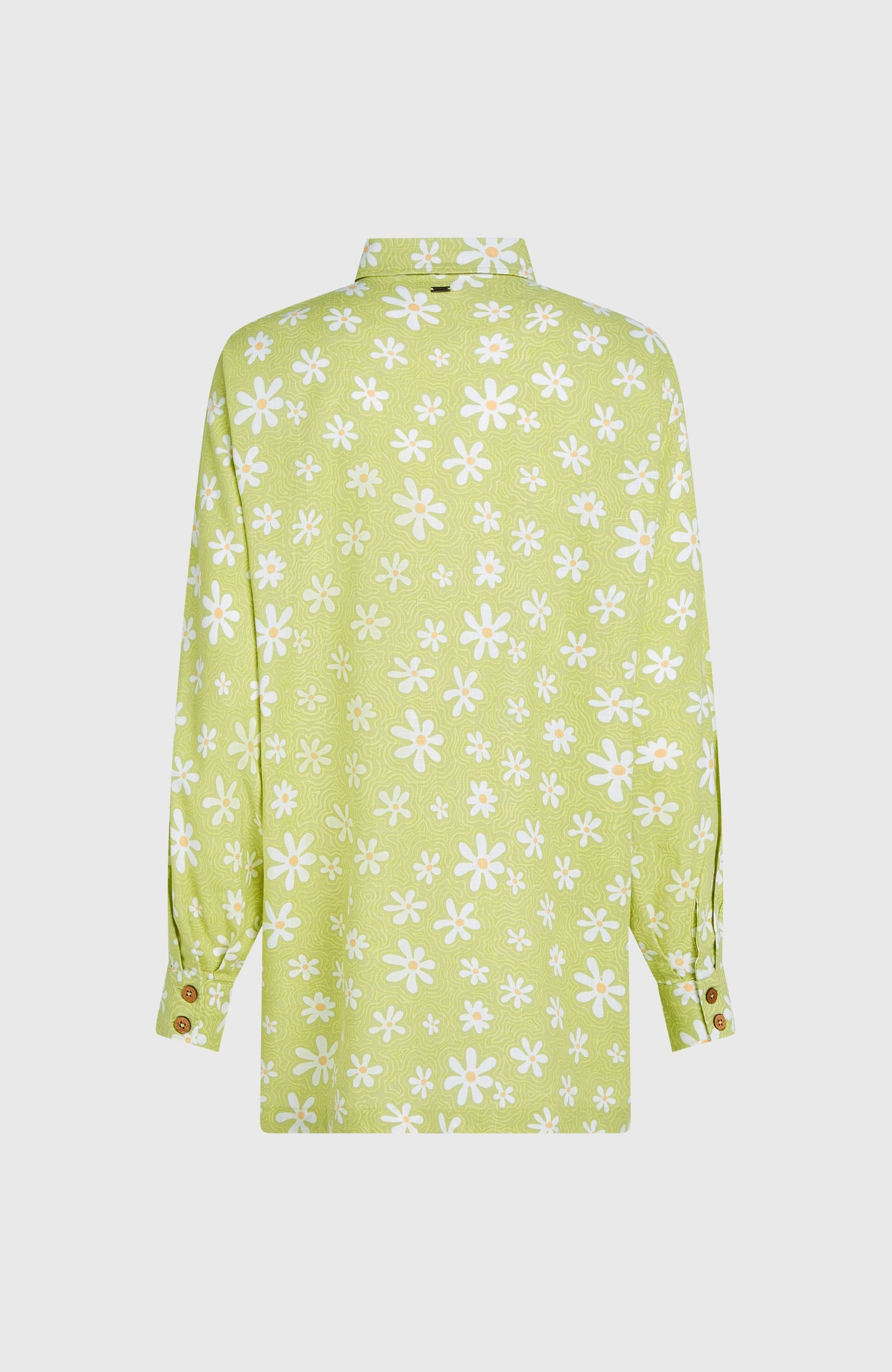 Beach Vintage Long Shirt Women - Green Daisyline