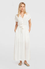 Lori Maxi Shirt Dress Women - Snow White