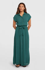 Lori Maxi Shirt Dress Women - Botanical Heat