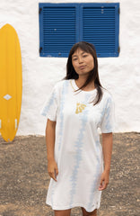 Women of the Wave T-Shirt Dress Women - White TDTee