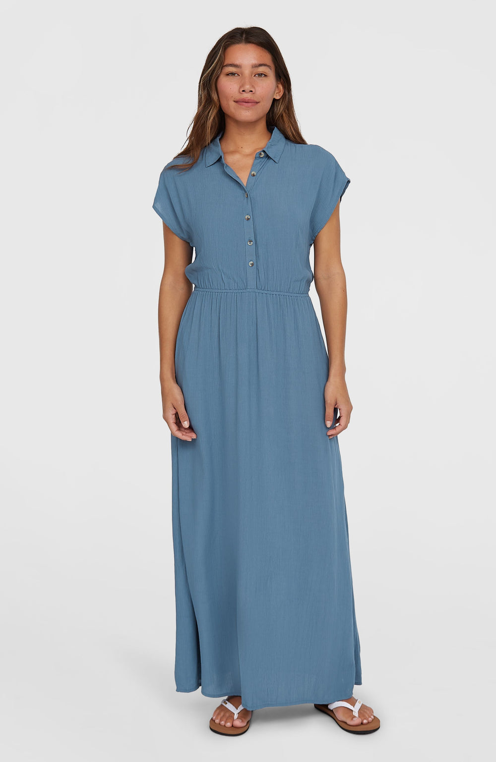 Lori Maxi Shirt Dress Women - Copen Blue