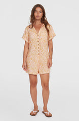 Women of the Wave Romper Women - White Abstract Wave
