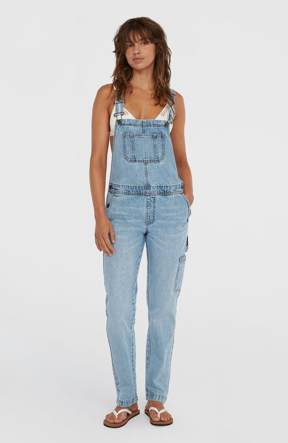 Essentials Twill Dungaree Women - Denim Blue