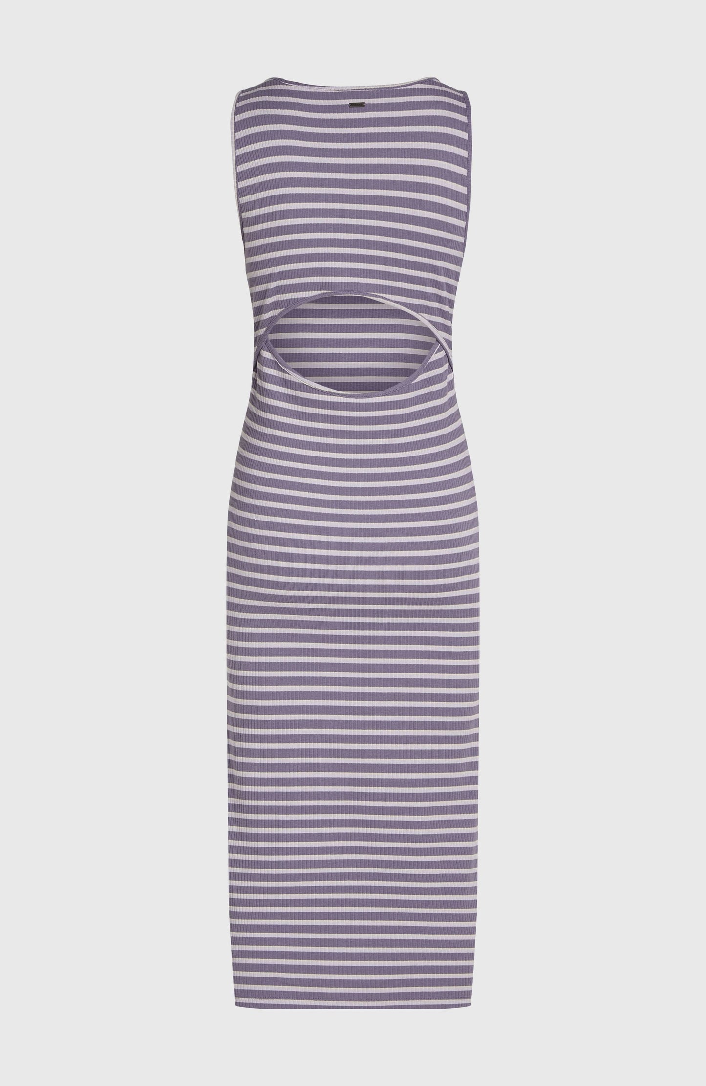 Jess Midi Rib Dress Women - Purple Yarn Dye Stripe