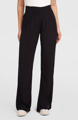 Johnny Smocked Waist Pants Women - Black Out