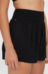 Johnny Smocked Waist Shorts Women - Black Out