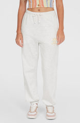 Beach Vintage Sweatpants Women - White Melange