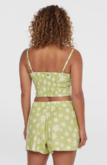 Beach Vintage Shorts Women - Green Daisyline