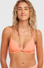 Seaside Tri Bikini Top Women - Funky Peach