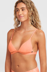 Seaside Tri Bikini Top Women - Funky Peach