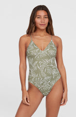 Jaida Swimsuit Women - Green Textured Jungle