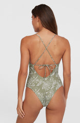 Jaida Swimsuit Women - Green Textured Jungle