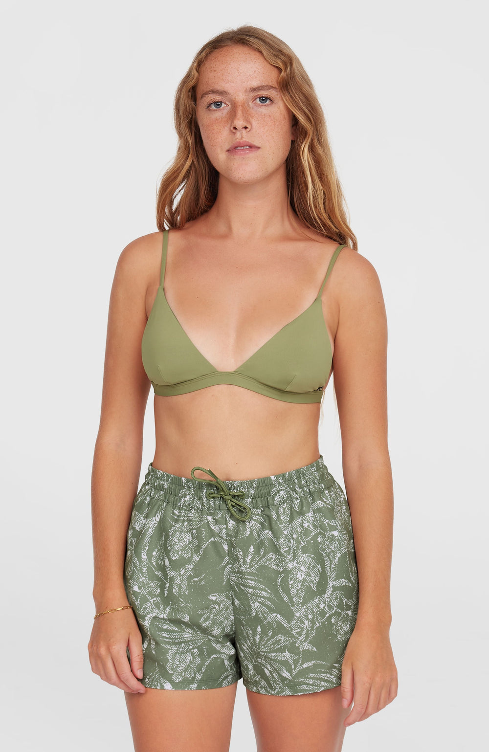 Essentials Print 12'' Swim Shorts Women - Green Textured Jungle