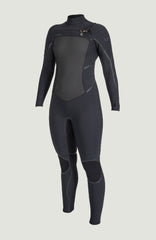 Psycho Tech 5/4mm Chest Zip Full Wetsuit Women|Wetsuits - BLACK/BLACK