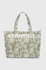 Coastal Print Tote Bag Women - Green Textured Jungle