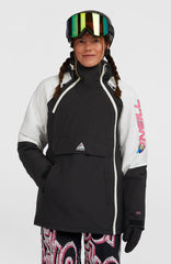 FWC'Play Asymmetric Snow Jacket Women - Black Out Colour Block