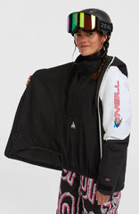 FWC'Play Asymmetric Snow Jacket Women - Black Out Colour Block