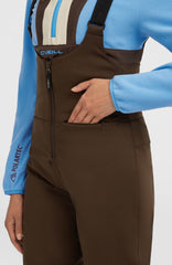 FWC'Cruz Softshell Suspender Snow Pants Women - Coffee Bean