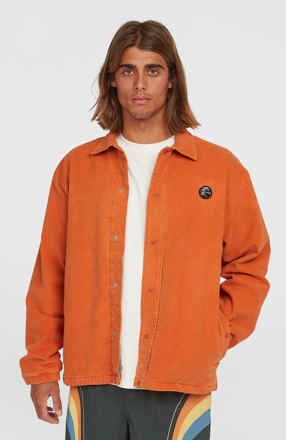 Cord Coach Jacket Men - Cinnamon Stick