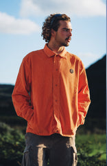 Cord Coach Jacket Men - Cinnamon Stick