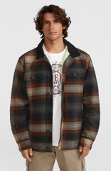 Fleece-Lined Jacket Men - Grey Check Small
