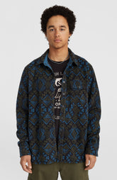 Superfleece Shirt Men - Black Retro Ikat