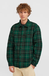 Must-Have Fleece-Lined Shirt Men - Green Flannel Check