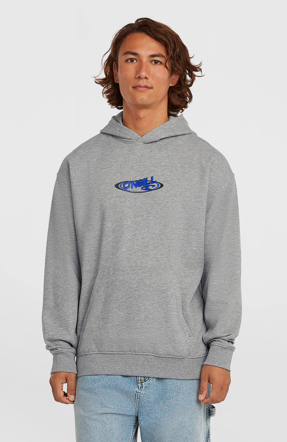 Essentials 90s Logo Hoodie Men - Silver Melee