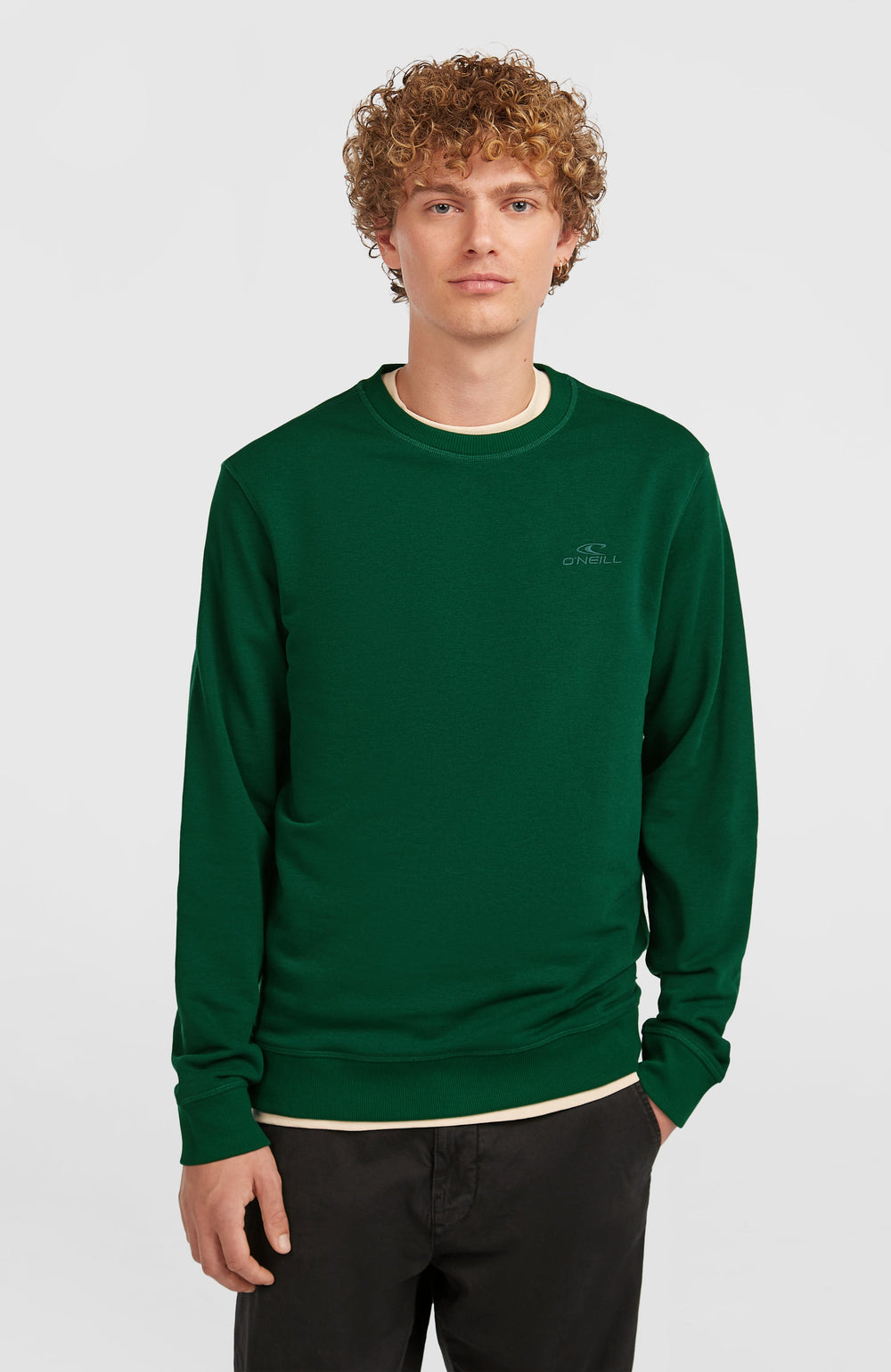 Small Logo Crew Sweatshirt Men - Emerald Envy