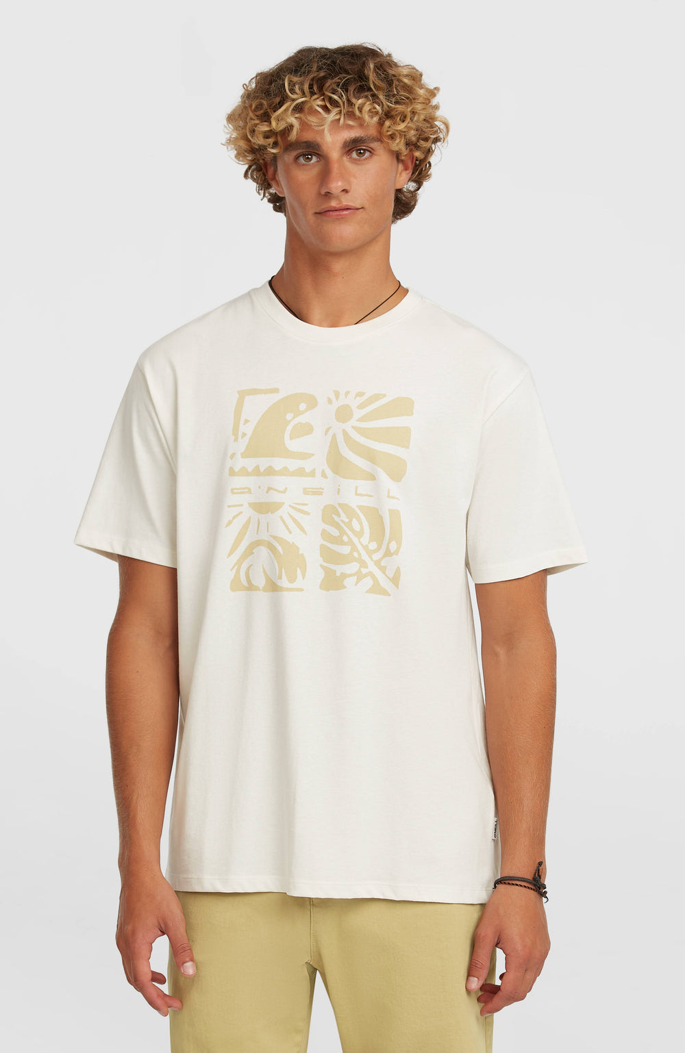 O’Neill Melange Front Print T-Shirt Men - Snow White