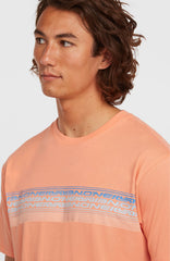 O’Neill Logo Stripe T-Shirt Men - Funky Peach