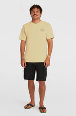 Melange Chest Print T-Shirt Men - Cocoa Sand