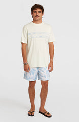 O’Neill Flower Stripe T-Shirt Men - Snow White