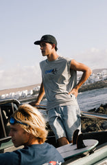 Essentials 90s Graphic Tank Top Men - Silver Melee
