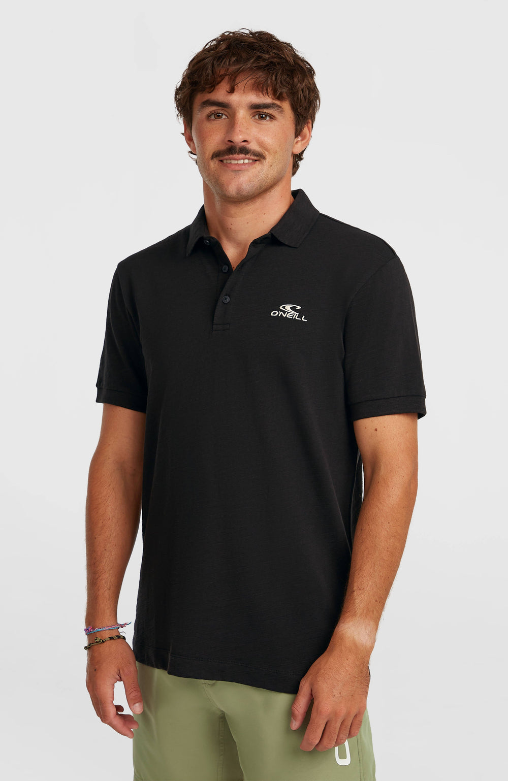 Slub Polo Men - Black Out